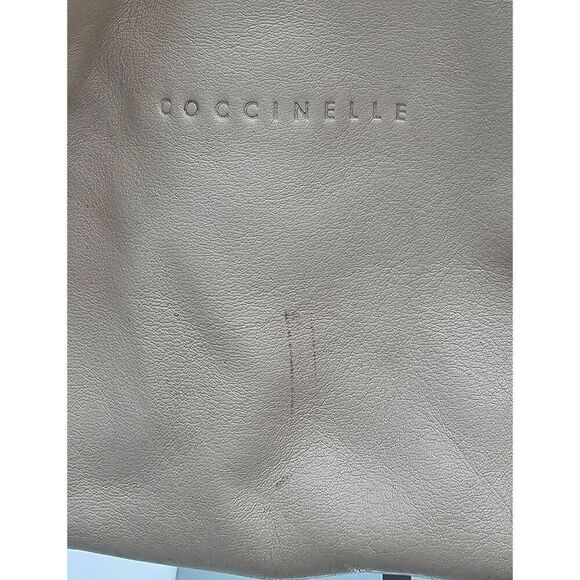 Coccinelle Cream Leather Handbag shoulder bag purse - Picture 3 of 12